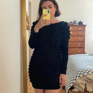 Missoni Y2K Black Bubble Knit Mini Dress